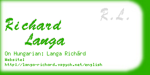 richard langa business card